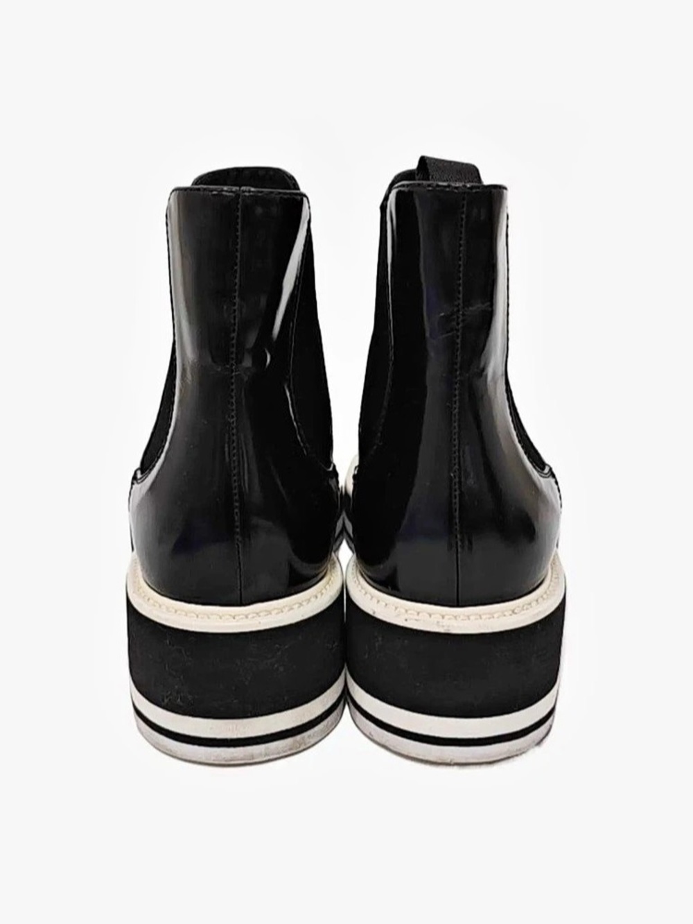 Prada Black Platform Chelsea Ankle Boots Like New - Picture 4 of 5